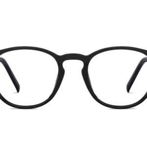 Black Full Rim Round Eyeglasses