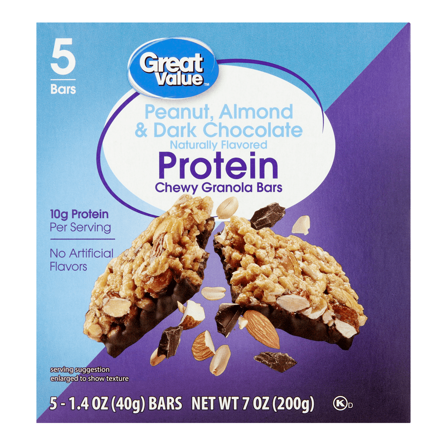 Great Value Peanut, Almond & Dark Chocolate Protein Chewy Granola Bars